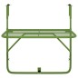 vidaXL Mesa de balcón acero verde 60x40 cm vidaXL Mesa de balcón acero verde 60x40 cm