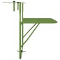 vidaXL Mesa de balcón acero verde 60x40 cm vidaXL Mesa de balcón acero verde 60x40 cm