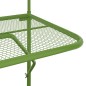 vidaXL Mesa de balcón acero verde 60x40 cm vidaXL Mesa de balcón acero verde 60x40 cm