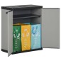 vidaXL Armario para desechos de jardín PP gris y negro 68x40x85 cm vidaXL Armario para desechos de jardín PP gris y negro 68x40x85 cm