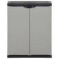 vidaXL Armario para desechos de jardín PP gris y negro 68x40x85 cm vidaXL Armario para desechos de jardín PP gris y negro 68x40x85 cm
