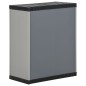 vidaXL Armario para desechos de jardín PP gris y negro 68x40x85 cm vidaXL Armario para desechos de jardín PP gris y negro 68x40x85 cm