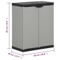 vidaXL Armario para desechos de jardín PP gris y negro 68x40x85 cm vidaXL Armario para desechos de jardín PP gris y negro 68x40x85 cm
