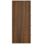 vidaXL Aparador con 4 cajones roble marrón 60x30,5x71 cm