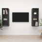 vidaXL Muebles de salón de pared 2 piezas madera ingeniería gris
