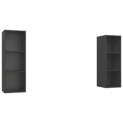 vidaXL Muebles de salón de pared 2 piezas madera ingeniería gris