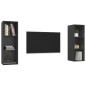 vidaXL Muebles de salón de pared 2 piezas madera ingeniería gris
