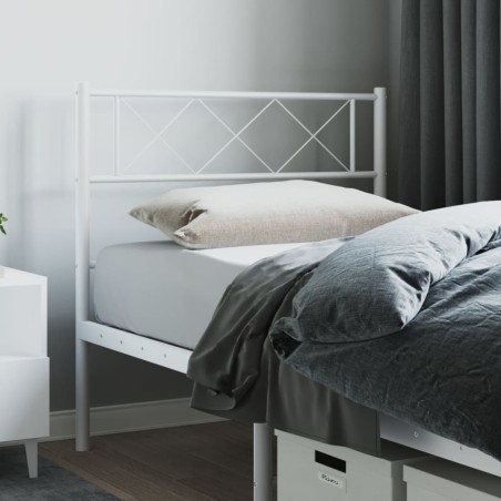 vidaXL Cabecero de metal blanco 100 cm