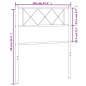 vidaXL Cabecero de metal blanco 100 cm vidaXL Cabecero de metal blanco 100 cm