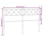 vidaXL Cabecero de metal blanco 120 cm vidaXL Cabecero de metal blanco 120 cm