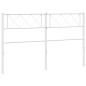 vidaXL Cabecero de metal blanco 150 cm
