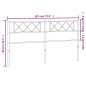 vidaXL Cabecero de metal blanco 180 cm vidaXL Cabecero de metal blanco 180 cm