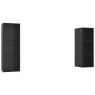 vidaXL Muebles de salón de pared 2 pzas madera ingeniería negro brillo