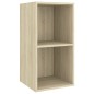 vidaXL Muebles de salón de pared 4 pzas madera ingeniería roble Sonoma vidaXL Muebles de salón de pared 4 pzas madera ingeniería roble Sonoma
