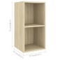 vidaXL Muebles de salón de pared 4 pzas madera ingeniería roble Sonoma vidaXL Muebles de salón de pared 4 pzas madera ingeniería roble Sonoma