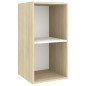 vidaXL Muebles de salón de pared 4 piezas blanco y roble Sonoma