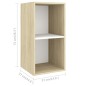 vidaXL Muebles de salón de pared 4 piezas blanco y roble Sonoma