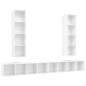 vidaXL Muebles de salón de pared 4 piezas blanco y roble Sonoma