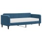 vidaXL Sofá cama con colchón terciopelo azul 90x200 cm vidaXL Sofá cama con colchón terciopelo azul 90x200 cm