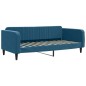 vidaXL Sofá cama con colchón terciopelo azul 90x200 cm vidaXL Sofá cama con colchón terciopelo azul 90x200 cm