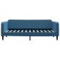 vidaXL Sofá cama con colchón terciopelo azul 90x200 cm vidaXL Sofá cama con colchón terciopelo azul 90x200 cm