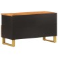 vidaXL Mueble de TV madera maciza de mango marrón negro 80x33,5x46 cm