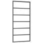 vidaXL Puerta corredera ESG vidrio y aluminio negra 90x205 cm vidaXL Puerta corredera ESG vidrio y aluminio negra 90x205 cm