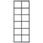 vidaXL Puerta corredera ESG vidrio y aluminio negra 76x205 cm vidaXL Puerta corredera ESG vidrio y aluminio negra 76x205 cm