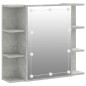 vidaXL Mueble con espejo y luces LED gris hormigón 70x16,5x60 cm vidaXL Mueble con espejo y luces LED gris hormigón 70x16,5x60 cm