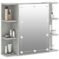 vidaXL Mueble con espejo y luces LED gris hormigón 70x16,5x60 cm vidaXL Mueble con espejo y luces LED gris hormigón 70x16,5x60 cm