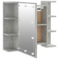vidaXL Mueble con espejo y luces LED gris hormigón 70x16,5x60 cm vidaXL Mueble con espejo y luces LED gris hormigón 70x16,5x60 cm