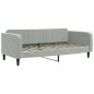 vidaXL Sofá cama con colchón terciopelo gris claro 100x200 cm vidaXL Sofá cama con colchón terciopelo gris claro 100x200 cm