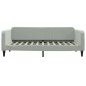 vidaXL Sofá cama con colchón terciopelo gris claro 100x200 cm vidaXL Sofá cama con colchón terciopelo gris claro 100x200 cm