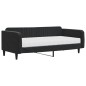 vidaXL Sofá cama con colchón terciopelo negro 100x200 cm vidaXL Sofá cama con colchón terciopelo negro 100x200 cm