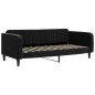 vidaXL Sofá cama con colchón terciopelo negro 100x200 cm vidaXL Sofá cama con colchón terciopelo negro 100x200 cm