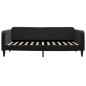 vidaXL Sofá cama con colchón terciopelo negro 100x200 cm vidaXL Sofá cama con colchón terciopelo negro 100x200 cm