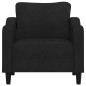 vidaXL Sillón de tela negro 60 cm vidaXL Sillón de tela negro 60 cm