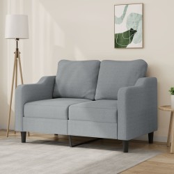vidaXL Sofá de 2 plazas de tela gris claro 120 cm