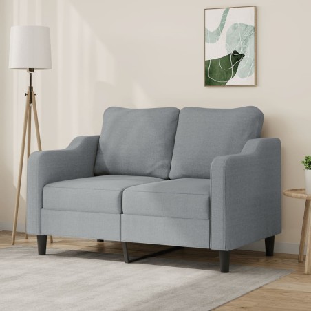 vidaXL Sofá de 2 plazas de tela gris claro 120 cm