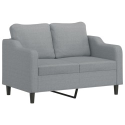 vidaXL Sofá de 2 plazas de tela gris claro 120 cm
