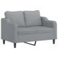 vidaXL Sofá de 2 plazas de tela gris claro 120 cm vidaXL Sofá de 2 plazas de tela gris claro 120 cm