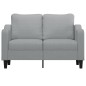 vidaXL Sofá de 2 plazas de tela gris claro 120 cm vidaXL Sofá de 2 plazas de tela gris claro 120 cm
