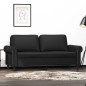 vidaXL Sofá de 2 plazas de cuero sintético negro 140 cm vidaXL Sofá de 2 plazas de cuero sintético negro 140 cm