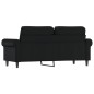 vidaXL Sofá de 2 plazas de cuero sintético negro 140 cm vidaXL Sofá de 2 plazas de cuero sintético negro 140 cm