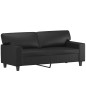 vidaXL Sofá de 2 plazas de cuero sintético negro 140 cm vidaXL Sofá de 2 plazas de cuero sintético negro 140 cm