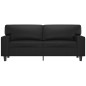 vidaXL Sofá de 2 plazas de cuero sintético negro 140 cm vidaXL Sofá de 2 plazas de cuero sintético negro 140 cm