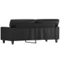 vidaXL Sofá de 2 plazas de cuero sintético negro 140 cm vidaXL Sofá de 2 plazas de cuero sintético negro 140 cm