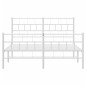 vidaXL Estructura cama metal cabecero y pie de cama blanco 140x190 cm vidaXL Estructura cama metal cabecero y pie de cama blanco 140x190 cm