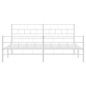 vidaXL Estructura cama metal con cabecero y estribo blanco 180x200 cm vidaXL Estructura cama metal con cabecero y estribo blanco 180x200 cm