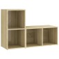 vidaXL Muebles de salón de pared 2 pzas madera ingeniería roble Sonoma